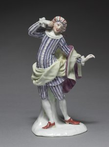 Italiensk komediefigur: Mezetin, ca. 1753 (porcelæn med emaljedekoration) af Simon Feilner