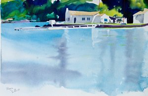 Pelagia, 2008 (akvarel) af Simon Fletcher