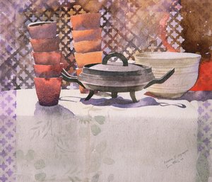 Xema Espagne, 2000 (akvarel) af Simon Fletcher