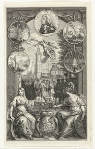 Allegori om ophøjelsen af ​​Vilhelm IV til stadholder, 1747 af Simon Fokke