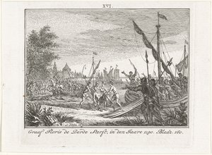 Floris III af Hollands død i Antiochia, 1784 af Simon Fokke
