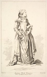 Old Fashion Françoise, fra samling af forskellige udenlandske figurer Opfundet af..., 1700-tallet.