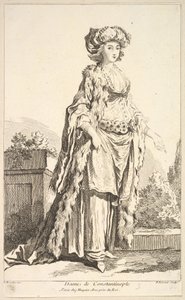 Dame af Konstantinopel, fra Recueil de forskellige udenlandske figurer Opfundet af ..., 1700-tallet.