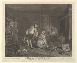 Ægteskab A-la-Mode, Tavle V, april 1745.