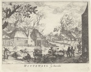 Udsigt over Houtewael nær Amsterdam af Simon Frisius