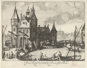 Udsigt over den første Regulierspoort i Amsterdam