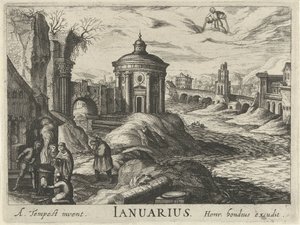 januar Ianuarius (titel på objekt) Tolv måneder (serietitel) af Simon Frisius