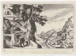 Landschap mødte Juda en Tamar Sydeuropæisk landskab (serietitel) Topografi af forskellige regioner (serietitel) af Simon Frisius