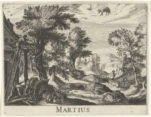 marts Martius (titel på objekt) Tolv måneder (serietitel) af Simon Frisius