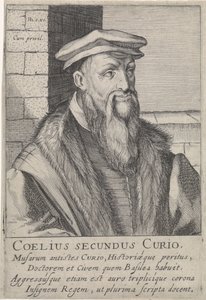 Portræt af Caelius Secundus Curio af Simon Frisius