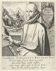 Portræt af Jan van der Straet af Simon Frisius