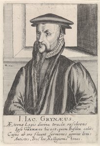 Portræt af Johann-Jacob Grynaeus af Simon Frisius