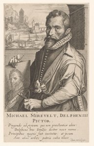 Portræt af Michiel Mierevelt af Simon Frisius