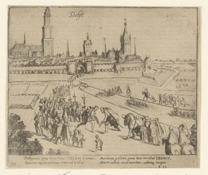 Truchsess modtages i Delft, 1584 af Simon Frisius