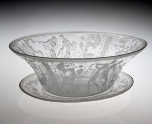 Centerpiece Bowl, designet 1920, lavet 1929 (glas) af Simon Gate