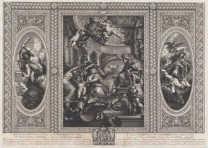 En allegorisk scene, der viser fordelene ved James