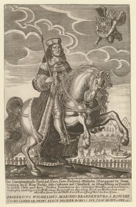 Portræt af Frederik Vilhelm 1620-1688, kurfyrst af Brandenburg, hertug af Preussen, 1680 af Simon Grimm