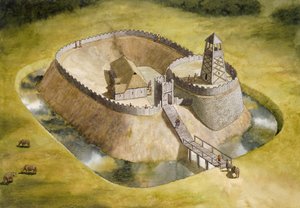 Helmsley Castle, North Yorkshire, 12. århundrede c1990-c2010