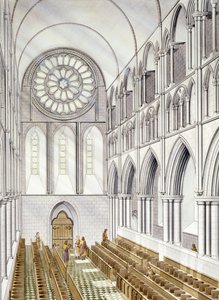 The Church Interior, Byland Abbey (akvarel på papir)