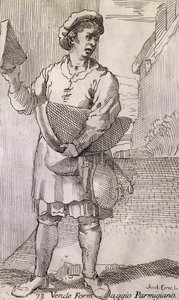 Arts of Bologna: sælger af parmesanost af Simon I Guillain