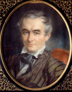 Portræt af Prosper Merimee (1803-1870), forfatter, historiker og en fransk arkæolog. Maleri af Simon Rochart (1788 - 1872)