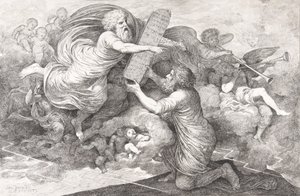 Moses er de jødiske lovborde, 1773. af Simon Julien
