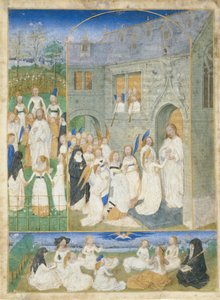 De hellige jomfruer mødt af Kristus, da de træder ind i paradisets porte, ca. 1467-70.