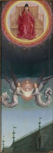 Sankt Bertins sjæl båret op til Gud fra Sankt Bertins altertavle, ca 1459