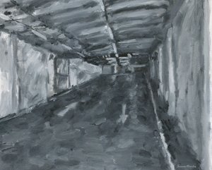 Parkeringshus interiør nr. 11, 2023 (olie på lærred)