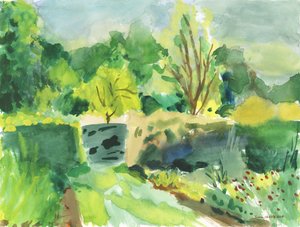 Ham House wilderness, 2019 (akvarel på papir)