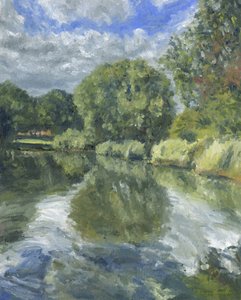 Pond no. 16, 2023 (olie på panel)