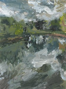 Pond no. 2 , 2023 (akryl på papir)