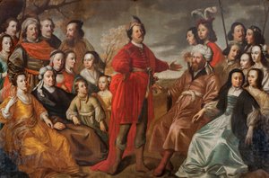 Det såkaldte Gröning-familieportræt, ca. 1663 (olie på lærred) af Simon Peter Tilemann