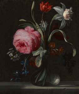 Blomster i en vase, ca. 1669. af Simon Verelst