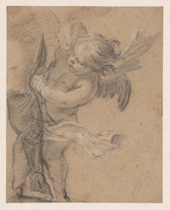 Engel ved benet af St. Rochus af Simon Vouet