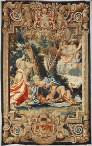 Kærligheden forhindrer Armida i at stikke den sovende Rinaldo ned ... af Simon Vouet