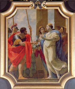 Polydamne giver Menelaus og Helen medicinen Enula Campana og Moly af Simon Vouet