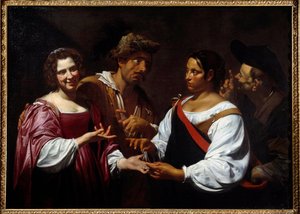 Spåkonen Maleri af Simon Vouet (1590-1649) 1620 søn. 1,2x1,7 m Ottawa, National Gallery of Art af Simon Vouet