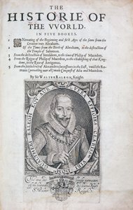 Titelside fra The Historie of the World af Sir Walter Raleigh, 1600-tallet
