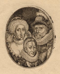 Anne af Danmark; kong Charles I, da han var prins af Wales; kong James I af England og VI af Skotland af Simon De Passe (2)