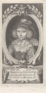 Prinsesse Magdalene Sibylle af Sachsen 1617-1668, hertuginde af Sachsen-Altenburg, ca. 1647-1648.