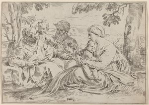 Den hellige familie af Simone Cantarini