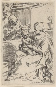 Den hellige familie af Simone Cantarini