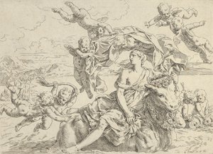 Europas voldtægt, ca.1636. af Simone Cantarini