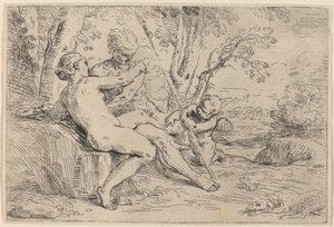 Venus og Adonis af Simone Cantarini