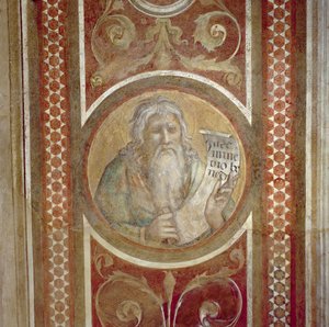 Maesta: Abraham, detalje fra rammen af Simone Martini