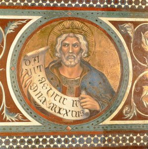 Maesta: David, detalje fra rammen af Simone Martini