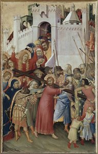 Polyptykon Orsini: Kristus bærer korset (olie på panel, ca 1333) af Simone Martini