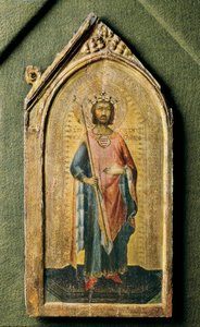 Portræt af Sankt Ladislaus, af Simone Martini, tempero på træ c.1326 af Simone Martini