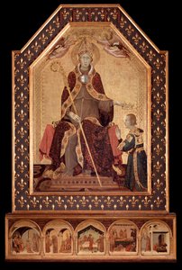 Saint Louis af Anjou (af Toulouse) Krone Robert I af Napoli (1277-1343) Maleri af Simone Martini (ca. 1284-1344) 1317 Dim 200x138 cm Napoli, Museo Nazionale di Capodimonte, inv Q af Simone Martini